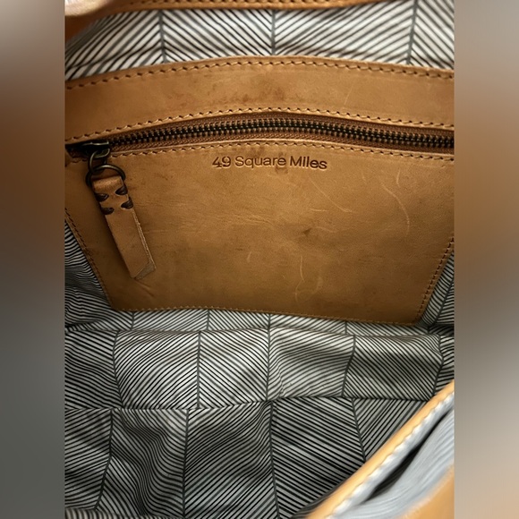 49 SQUARE MILES Natural Calf Leather Artisan Hobo - Picture 5 of 10